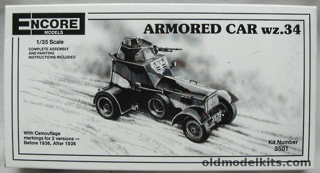 Encore 1/72 Armored Car wz.34 - Pre or Post 1936, 3501 plastic model kit